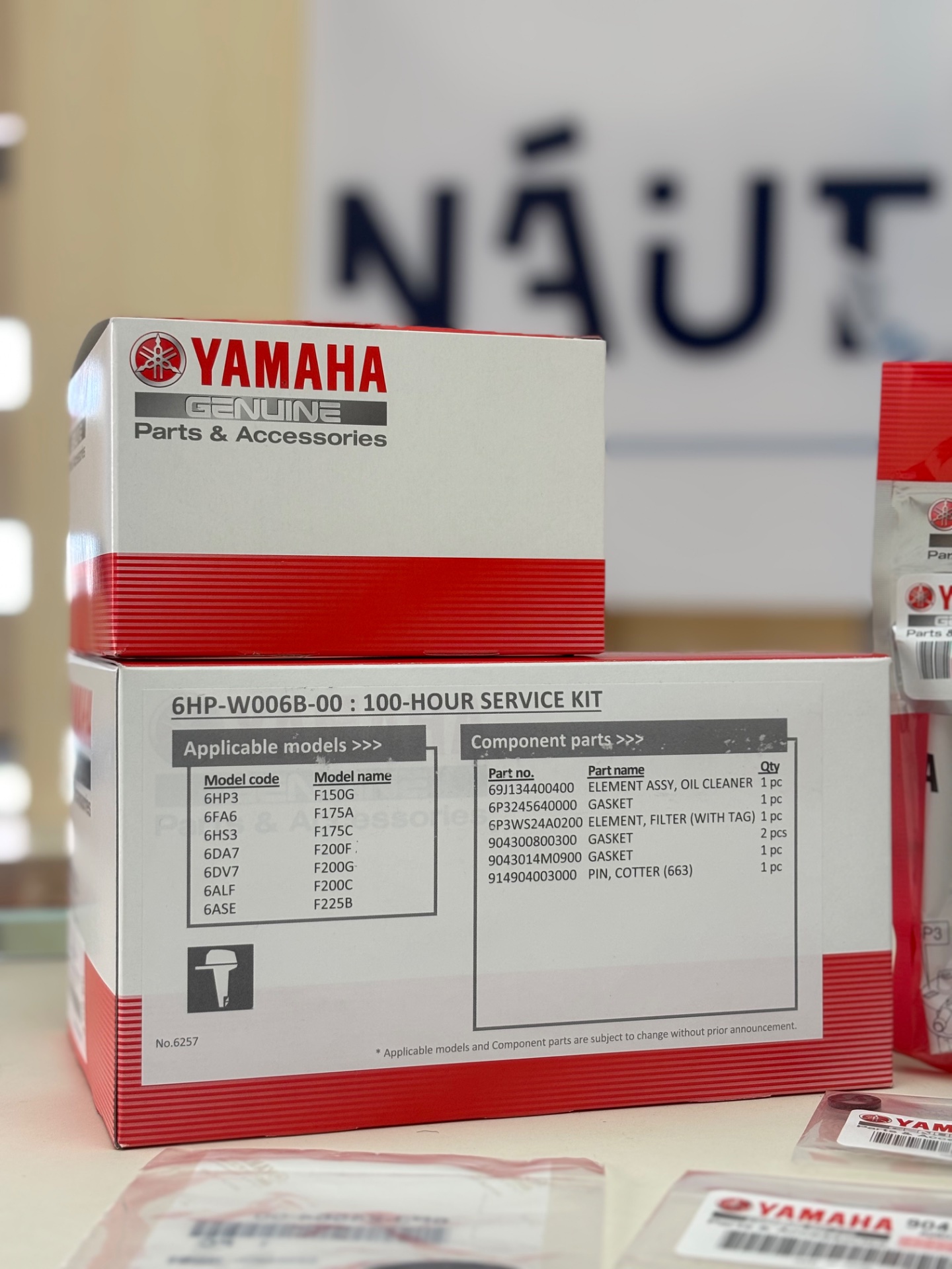 Kit Manutenção Yamaha 100H F150G  F175A/C F200 F/G/C F225B 2