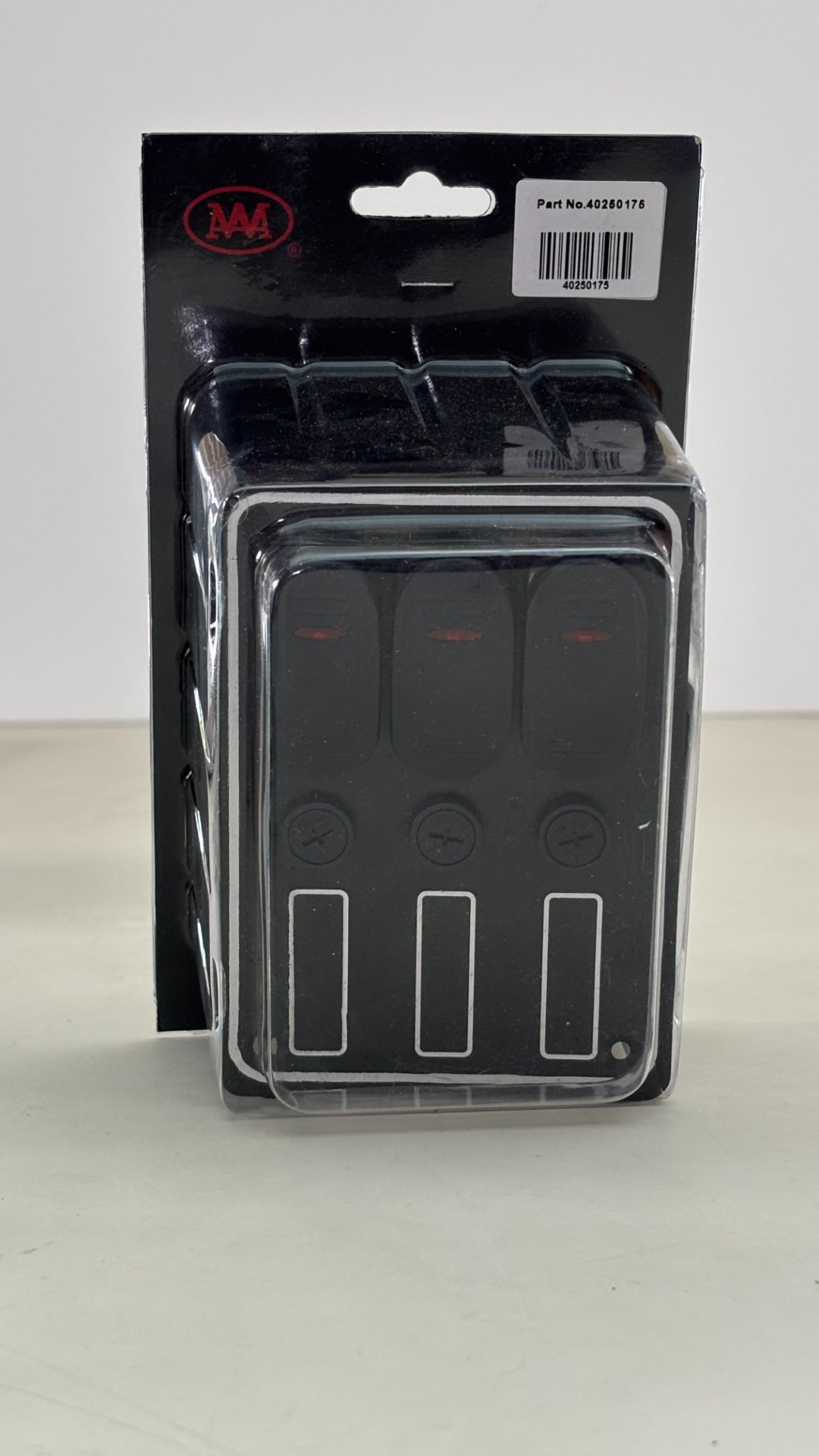 Painel Elétrico 3Botões 3-3/4" Preto
